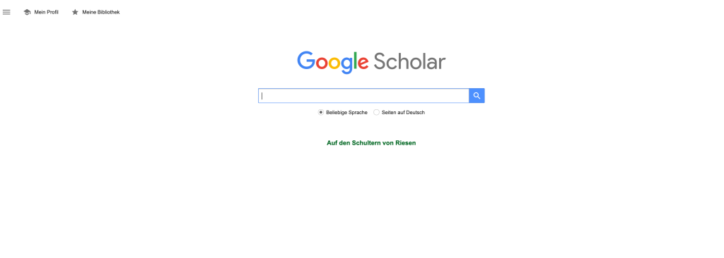 Screenshot Google Scholar