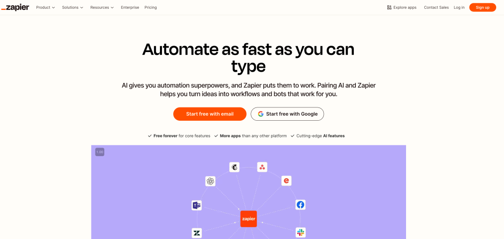 Screenshot Zapier